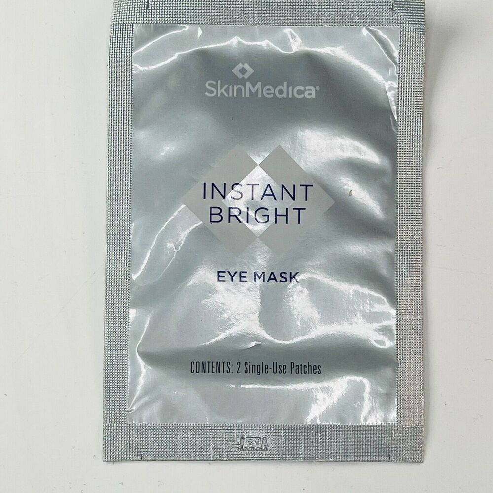 SkinMedica Instant Bright Eye Mask Hydration Puffiness Brighten New